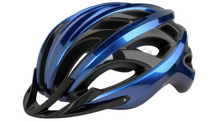 Black Cycling Helmet with Visor – Modern Bicycle Safety Gear on Transparent Background