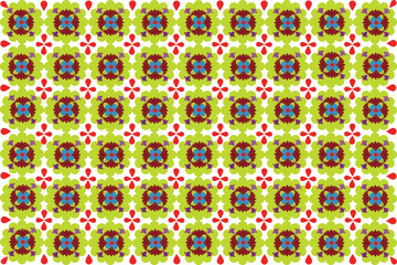 Handcrafted fabric, handcrafted design, arranged in geometric patterns