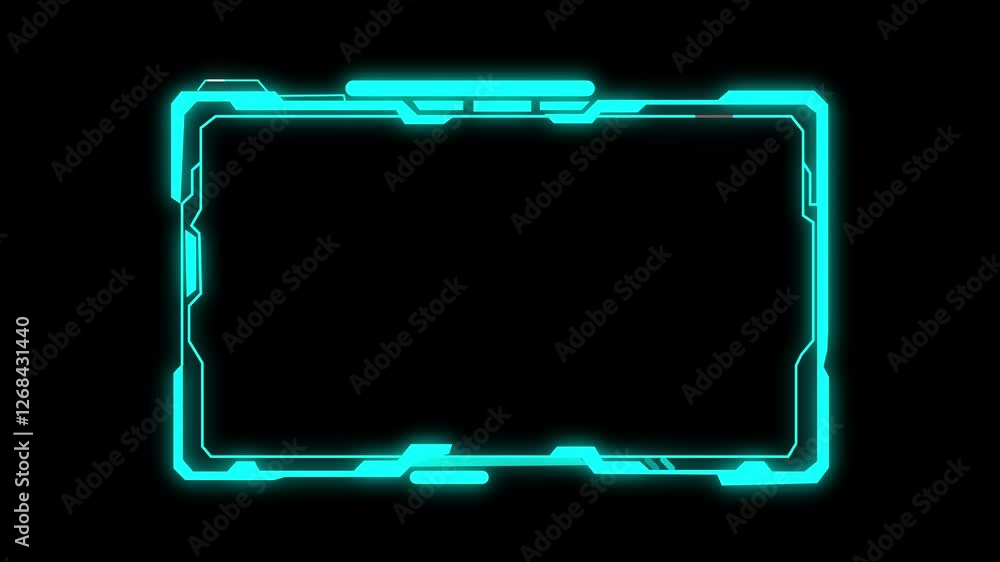 Poster technology hud circle interfaces, futuristic display, hologram button, rotating circles., glowing co