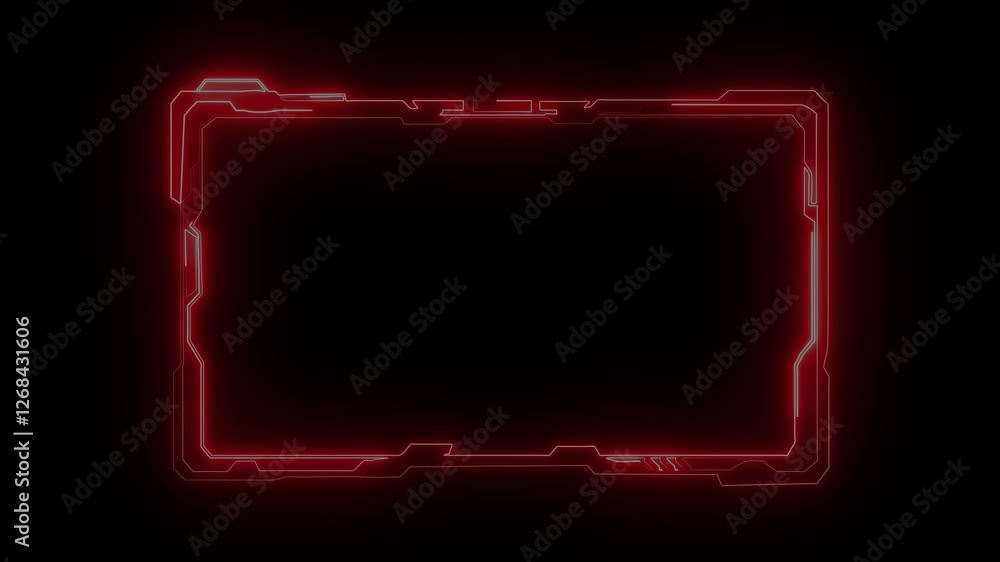 Poster technology hud circle interfaces, futuristic display, hologram button, rotating circles., glowing co