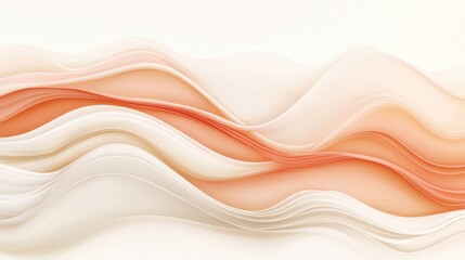 Obraz premium Abstract Soft Waves with Warm Gradient Colors Creating a Fluid and Elegant Aesthetic for Contemporary Art and Design Projects