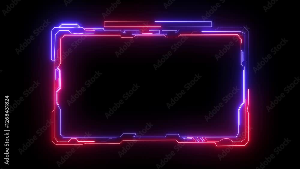 Poster technology hud circle interfaces, futuristic display, hologram button, rotating circles., glowing co