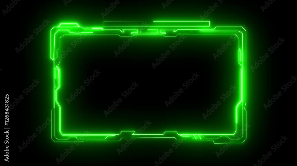 Poster technology hud circle interfaces, futuristic display, hologram button, rotating circles., glowing co