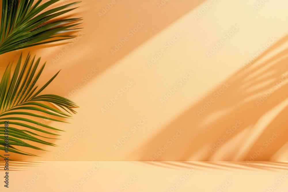 Poster minimalistic background, a beige background image featuring soft lighting, ideal for design and arti