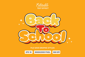 Editable Text Back to School Vector Premium Template.