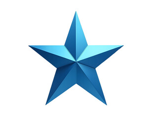 Fototapeta premium A Stunning Azure Star: A 3D Rendered Celestial Icon