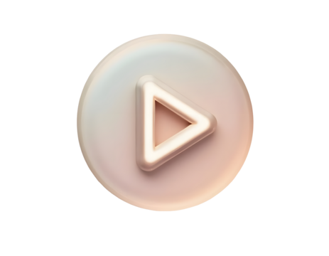 Elegant Play Button: A 3D Rendered Icon