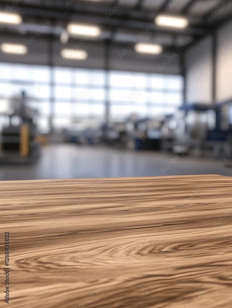 Aufkleber a detailed image of a wooden workbench with a blurred background for creative projects.