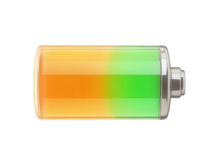 Half-Charged Battery: A Vibrant Energy Indicator