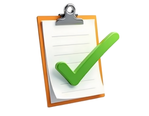 Checklist Completed: A 3D Render of a Clipboard with a Green Checkmark, Symbolizing Task Completion and Success