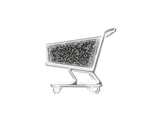 Shopping Cart Icon: Digital Art of a Glowing Shopping Cart