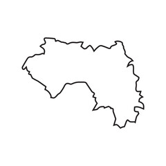 Obraz premium map of Guinea line icon