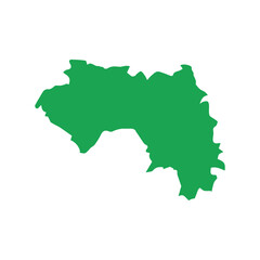 Fototapeta premium map of Guinea green icon