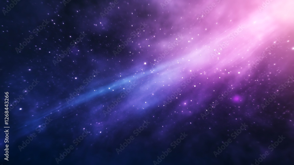 Poster a stunning cosmic display featuring radiant light streaks in deep space captured in a vivid image.
