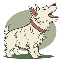 High Quality Yorkshire Terrier Dog Vector Illustration