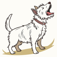High Quality Yorkshire Terrier Dog Vector Illustration