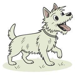 High Quality Yorkshire Terrier Dog Vector Illustration