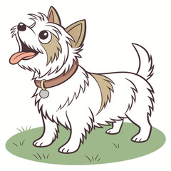 High Quality Yorkshire Terrier Dog Vector Illustration