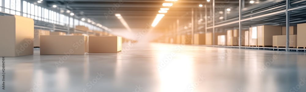 Aufkleber a modern logistics hub showcasing advanced design and functionality in a striking visual representat