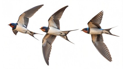 Obraz premium swallows in mid flight ai generated