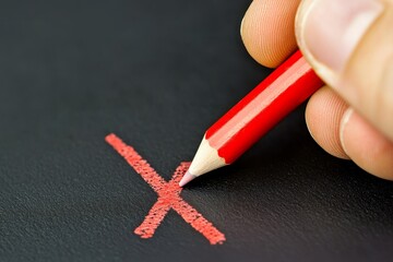 Person Marking Error With Red Marker, 