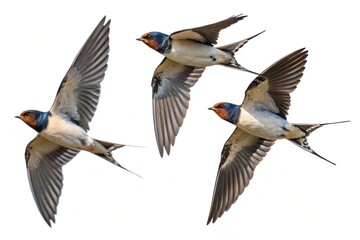 Obraz premium swallows in mid flight ai generated