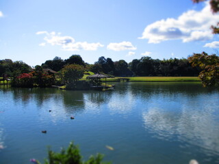 Fototapeta premium Korakuen Garden, Okayama, Japan - Diorama Effect