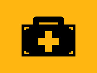 First aid kit symbol, medical kit icon, medicine box icon