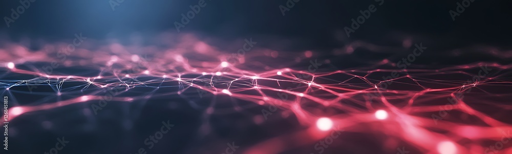 Aufkleber A close-up image showcasing a glowing neural network with data lines, emphasizing technology and innovation.