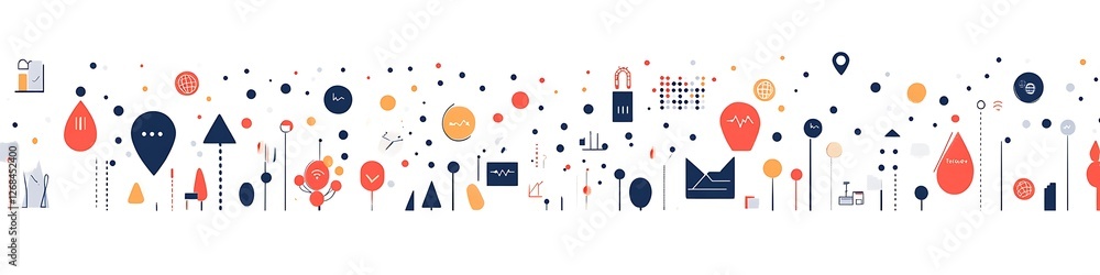 Poster abstract colorful design showing global business concepts