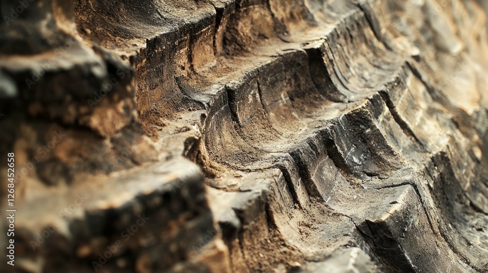 Poster close-up of textured tree bark with intricate patterns and details