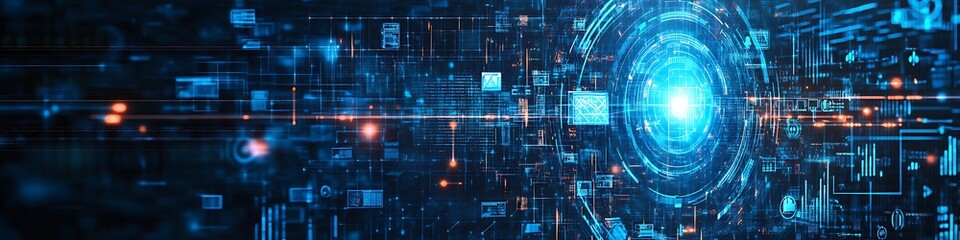 Abstract Digital Network Data Flow Visualization