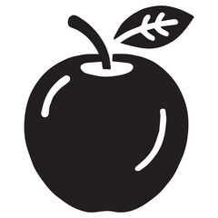 An apple black vector illustration