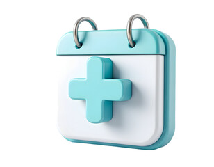 Fototapeta premium Medical Appointment Reminder: 3D Calendar Icon