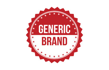 Generic Brand red ribbon label banner.