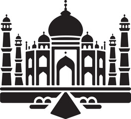 minimalist taj mahal logo
