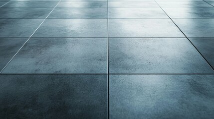 Smooth Gray Tile Floor with Subtle Reflections and Texture