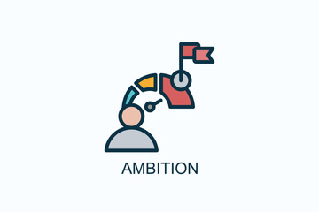 Ambition Icon Or Logo Isolated Illustration