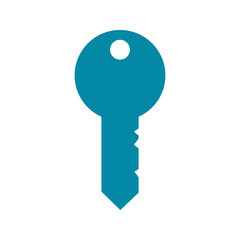 Teal Key Icon: A simple, yet striking teal key icon, perfect for representing access, security, or unlocking potential. The clean design makes it versatile for various applications.