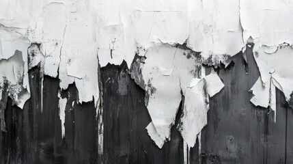 Abstract Black and White Peeling Paint Texture