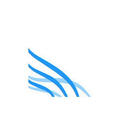 abstract blue corner border