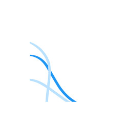 abstract blue corner border