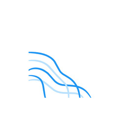 abstract blue corner border