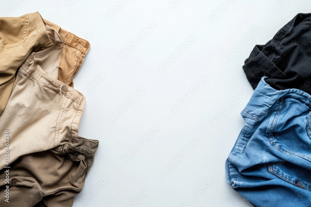 Poster comparison of dirty and freshly laundered clothes with space for text highlighting cleanliness in ev
