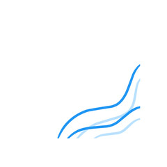 abstract blue corner border