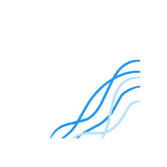 abstract blue corner border