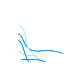 abstract blue corner border