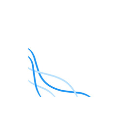 abstract blue corner border