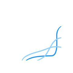 abstract blue corner border