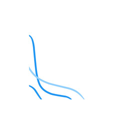 abstract blue corner border